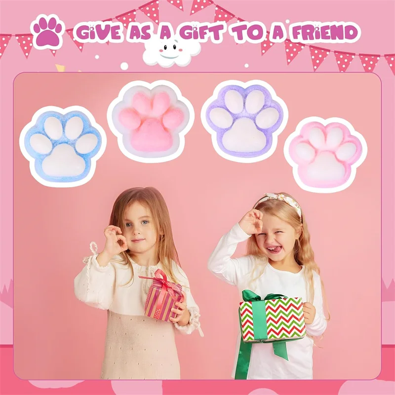 Taba Squishy Cat Paw lindo Fufu Squishy alivio del estrés divertidos juguetes antiestrés cosas novedosas para niños adultos regalo de recuerdo de fiesta