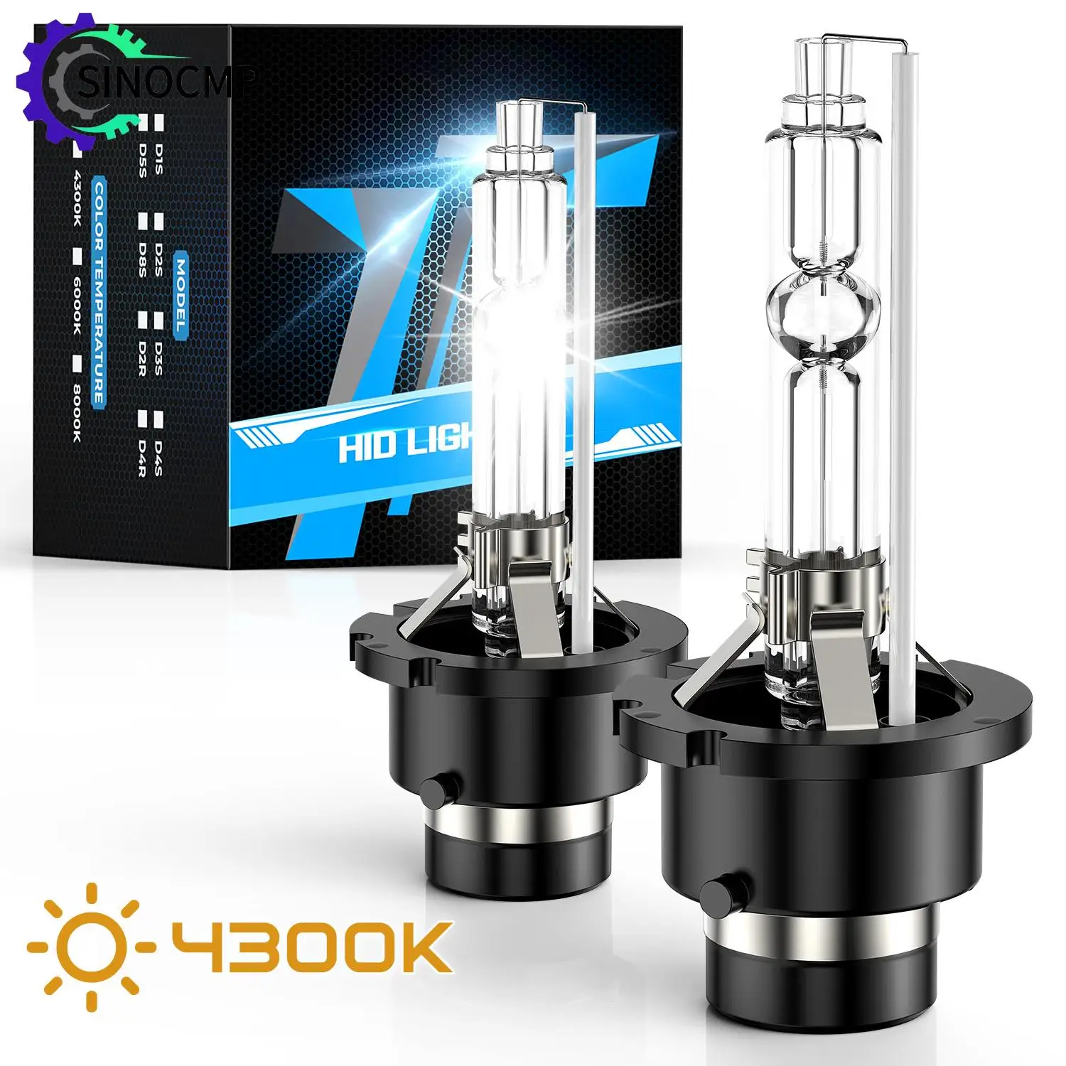 

2Pcs D2S HID Bulbs Xenon Headlight Bulb Car LED Headlights Canbus 35W 4300K Standard Lamp Cars Head Light Accessories Replace