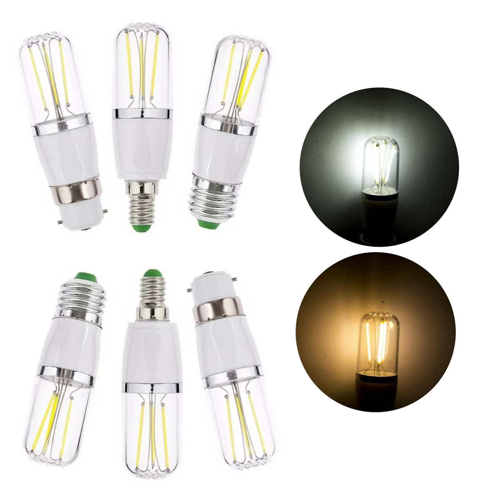 10Pc Dimmable Cob Led Bulbs 360 Angle Bulb Clear/shell Corn E27 3000k 6000k Filament Es/ses/bc 220v 12v 85-265v 3w 4w 6w E14 B22