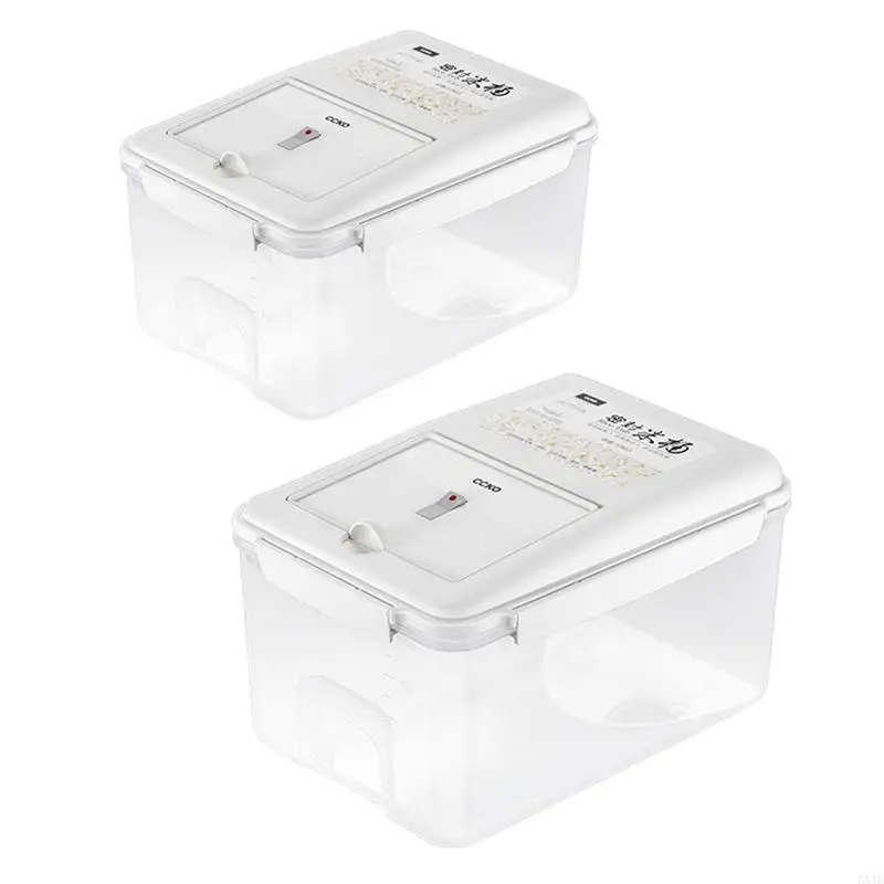Contenitore riso Kx4B con ruote e coperchio ermetico 5 kg/10 kg Organizzatore capacità per farina cucina a casa