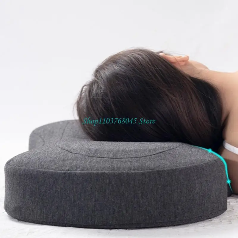 R53F Single Hole Memory Foam Pillow For Side Sleepers With Ear Hole Feature Relief Support And Breathable Design