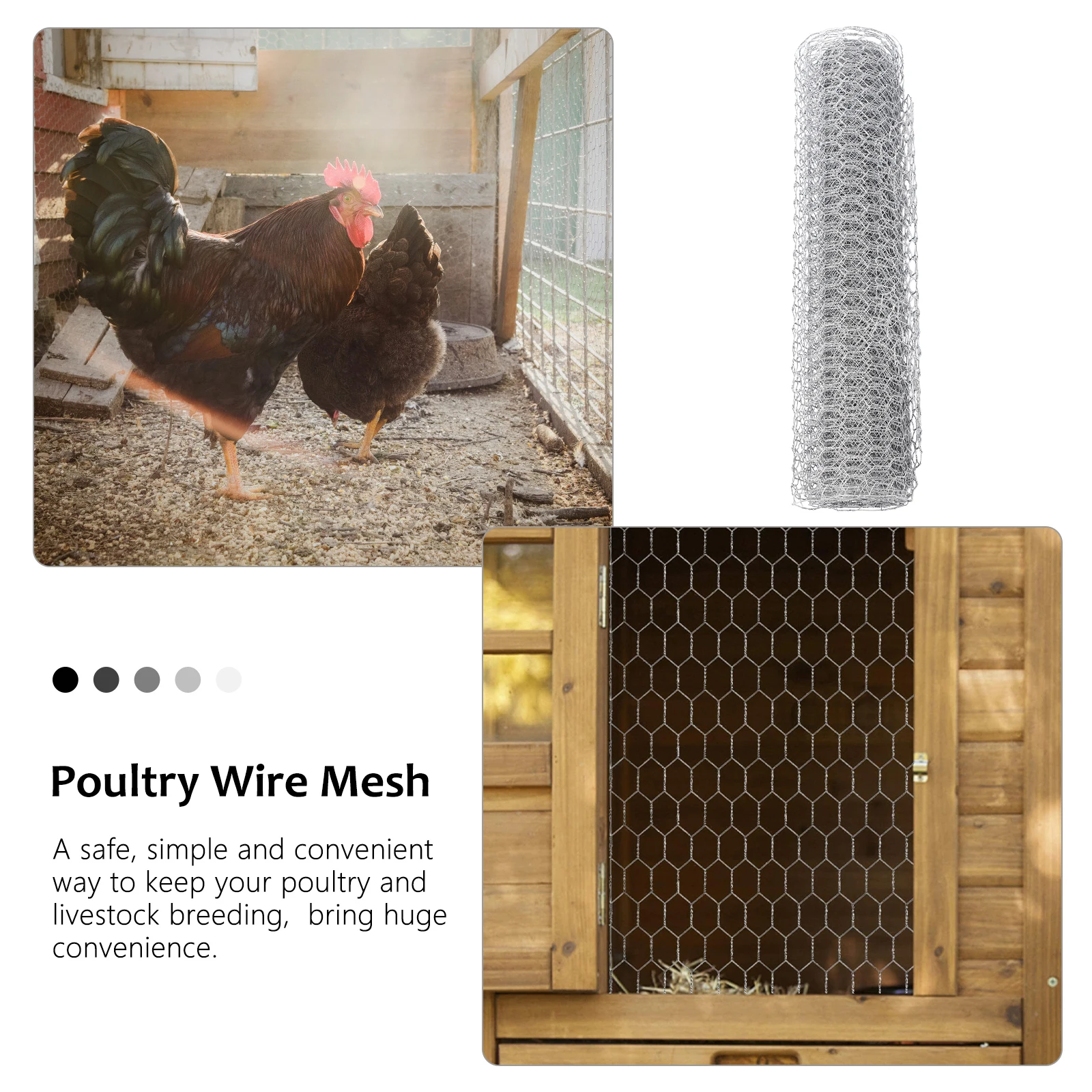 

Hexagonal Mesh Decoration Fence Poultry Wire Fencing Netting Chicken Hoops Coop Running