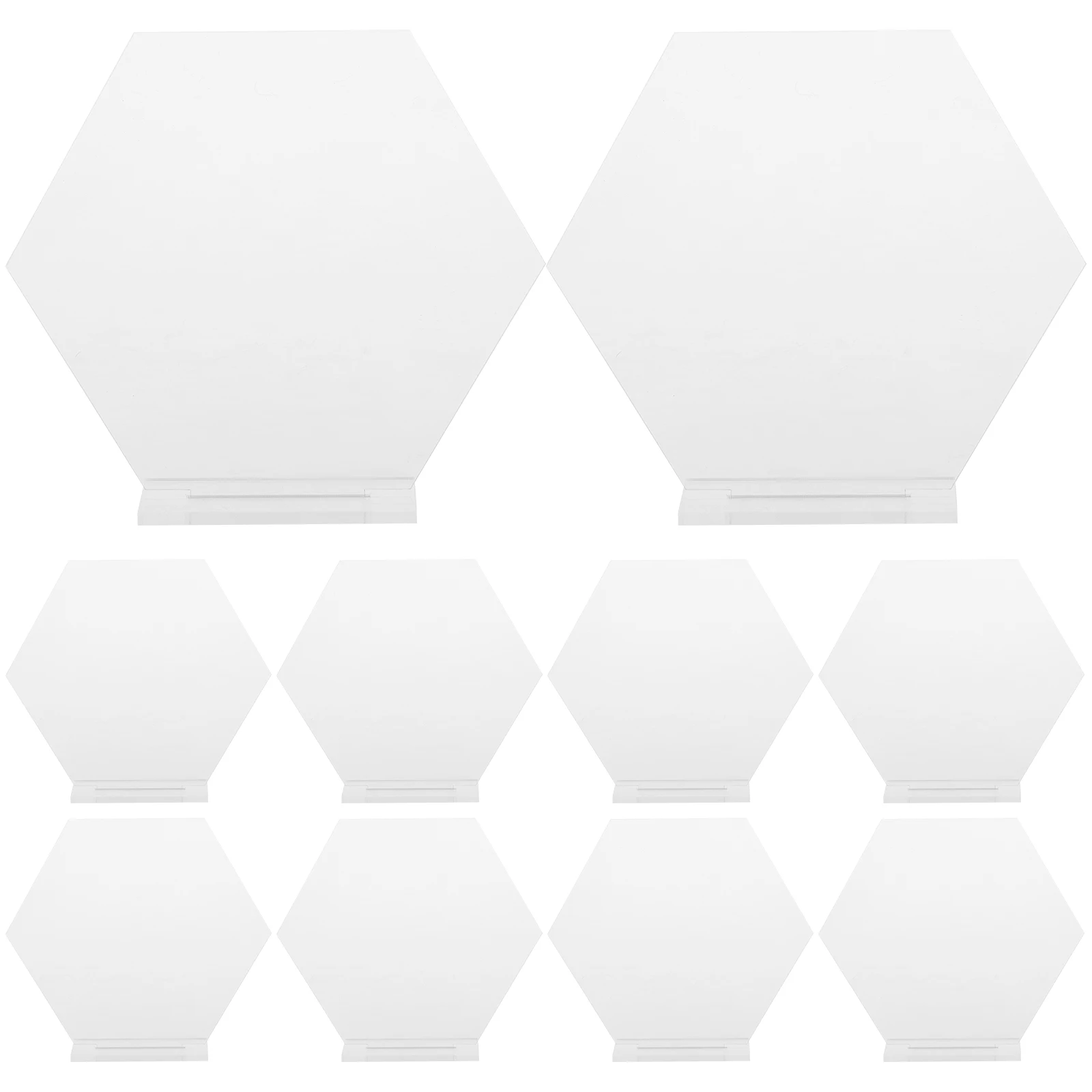

18 set 18 set Hexagon Acrylic Table Signs Blank Cards Wedding Reception Table Number Holders Clear Seat Markers Multipurpose