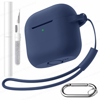 Case for AirPod 4 Pro 【4 IN 1】 headphone accessories solid color silicone earphone cover for woman for Apple Air Pods Pro Cases
