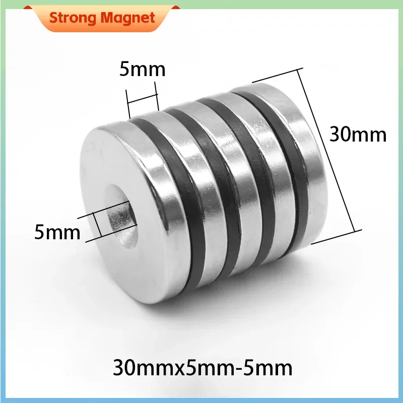 

1/2/5/10/15/20PCS 30x5-5mm Round Search Magnet Hole Disc Countersunk Neodymium Magnet Permanent Magnet