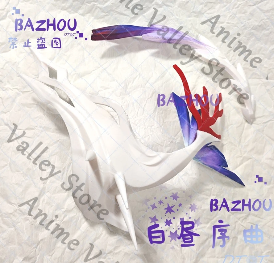 

Anime Helektra Honkai: Star Rail Cosplay 3D Printing Headwear Prop Cartoon Hair Accessories Sea Snail Props Weaponry Xmas Gift