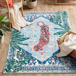 Carpet in The Living Room Tiger Rug Pattern Vintage Ethnic Style Persian Carpet Home Rug Thickened Soft Plush Bedside Area Rugs
