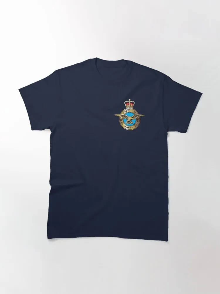 Camiseta clásica con insignia de la Royal Air Force para hombre y mujer, ropa de algodón de gran tamaño