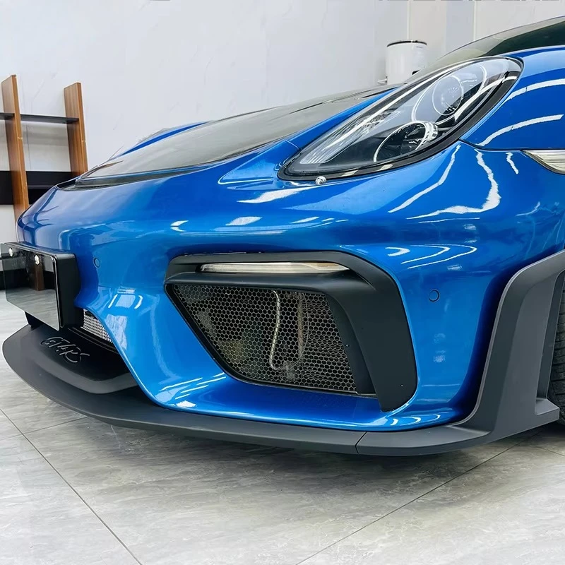 For 718 Boxster 981 Upgrade GT4 RS Spydes Front Bumper Body Kit with PP Material Car Grille and Rear Diffuser New Condition 5