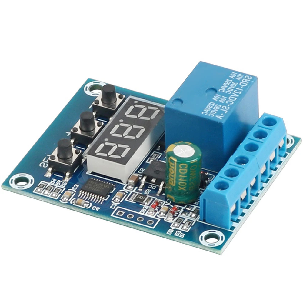 DC 9V 12V 24V modulo relè di controllo della tensione digitale relè interruttore modulo scheda di controllo LED voltmetro Monitor di scarica di