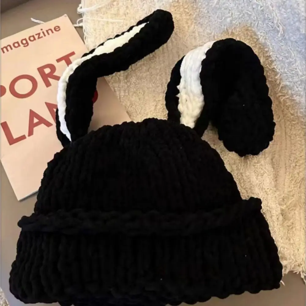 

Winter Warm Long Ear Hat Gift Woolen Yarn Bunny Crochet Knitted Hat Cute Rabbit Ears Hats