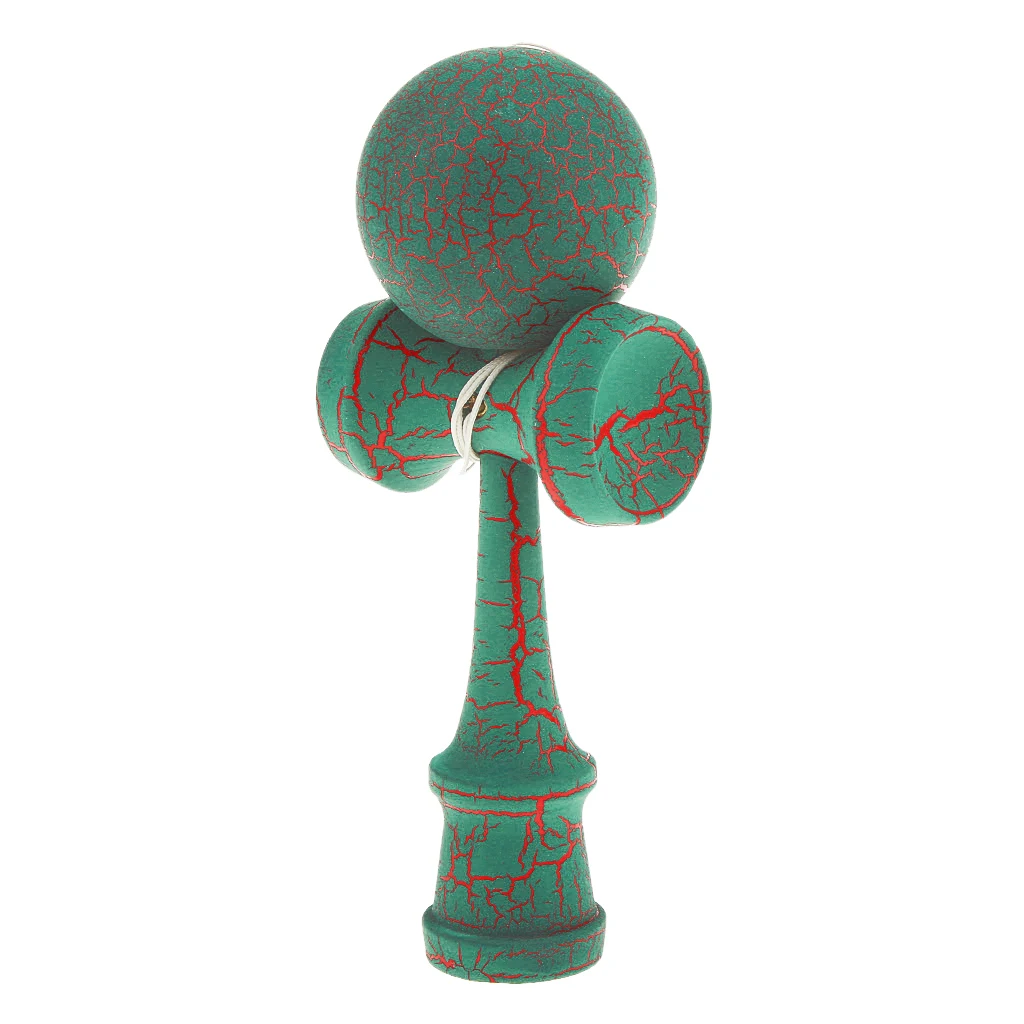 Full Crackle Paint Kendama Japanese Traditional Toy Kids Wooden Skill Ball Games