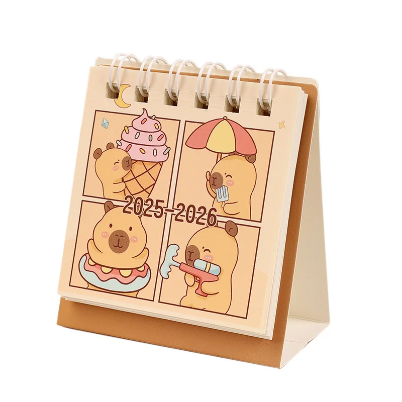 

2026 Mini Simple Calendar Small Desk Calendar Creative Coil Calendar Planner Desktop Decoration Office Stationery