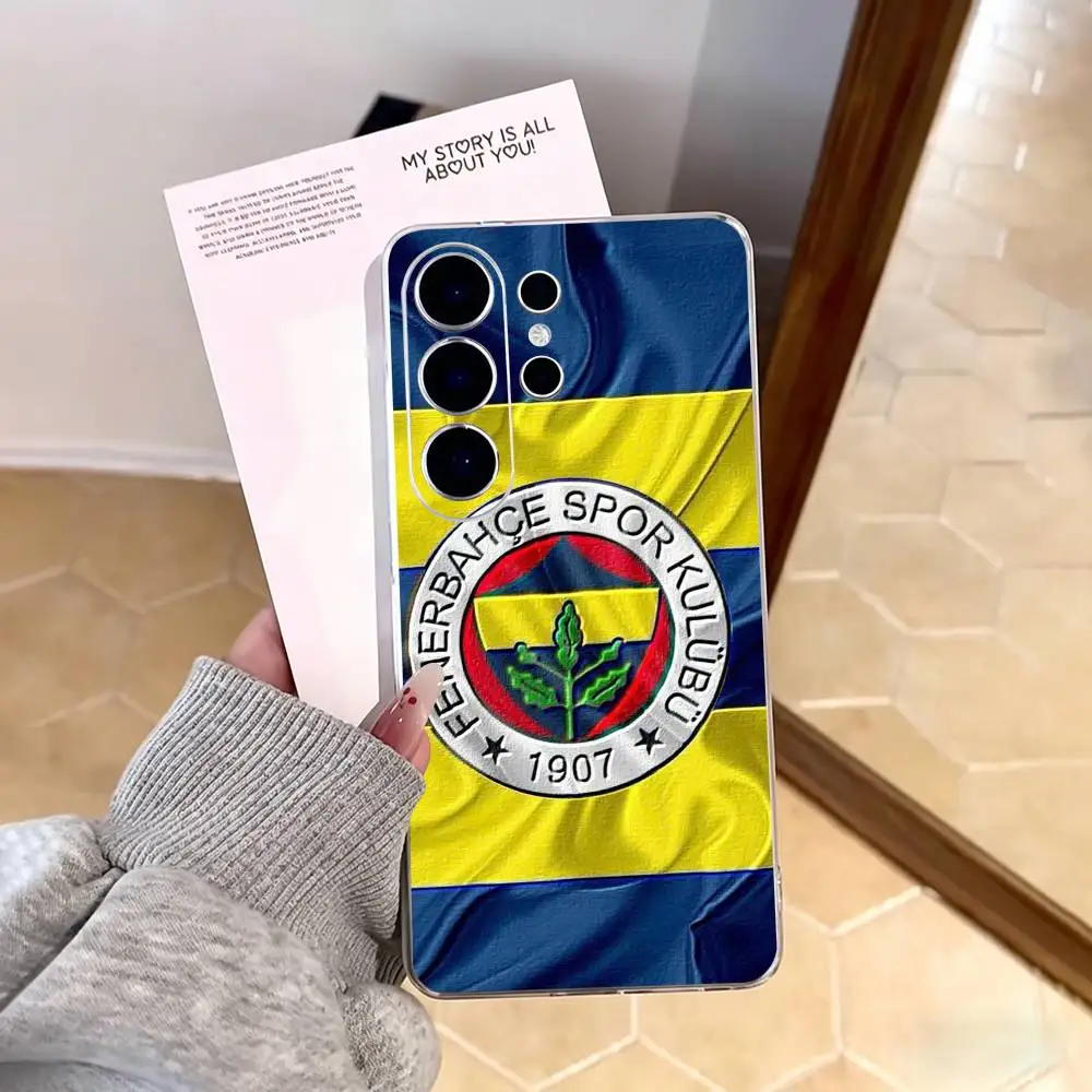 Cool Turkey Fenerbahce Pattern Phone Case For Samsung S25,S24,S21,S22,S23,S30,Ultra,S20,Plus,Fe,Note,10,9,5G Transparent Cover