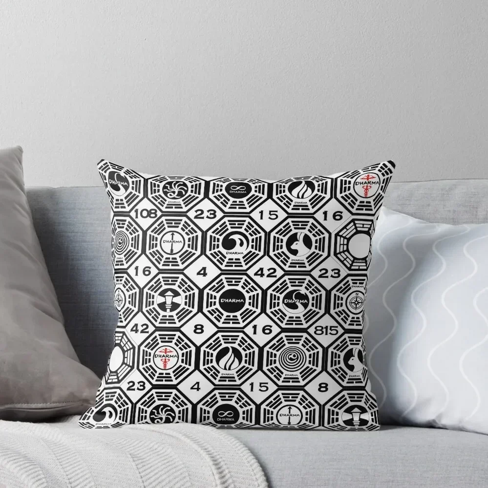 Lost Dharma Stations with the Numbers Throw Pillow Christmas Pillow Covers Cushion Cover pillow