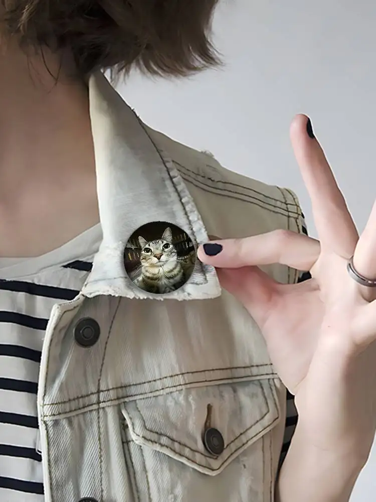 Niedliche Katzen-Meme-Anstecknadeln für Freunde, Rucksäcke, Kleidung, Sammlerstücke, Schmuckgeschenke