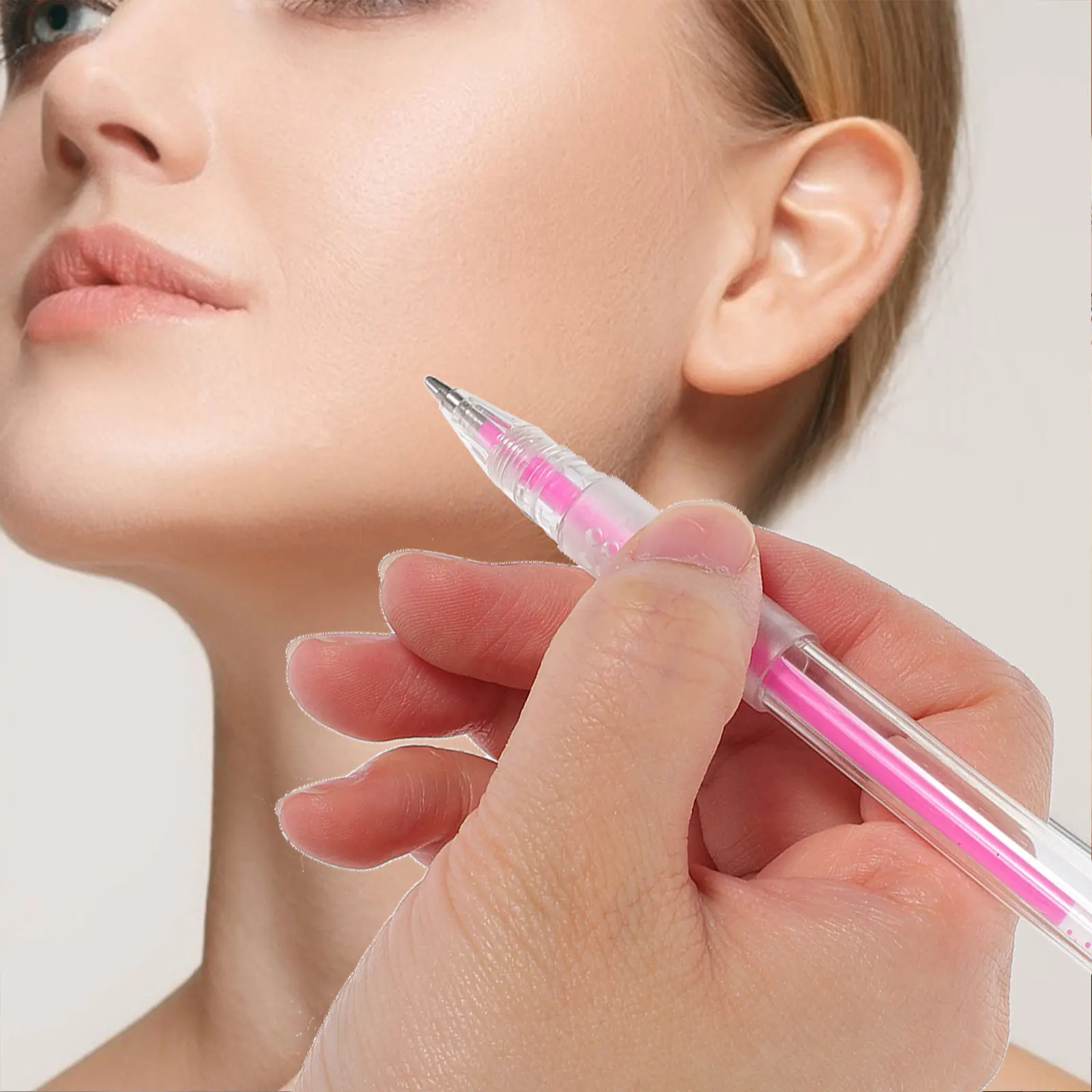 

6Pcs Marker Pen for Skin Eyebrow Mapping Pen Precise Position Marker Skin Marking Tool Long-Lasting Smudge Proof