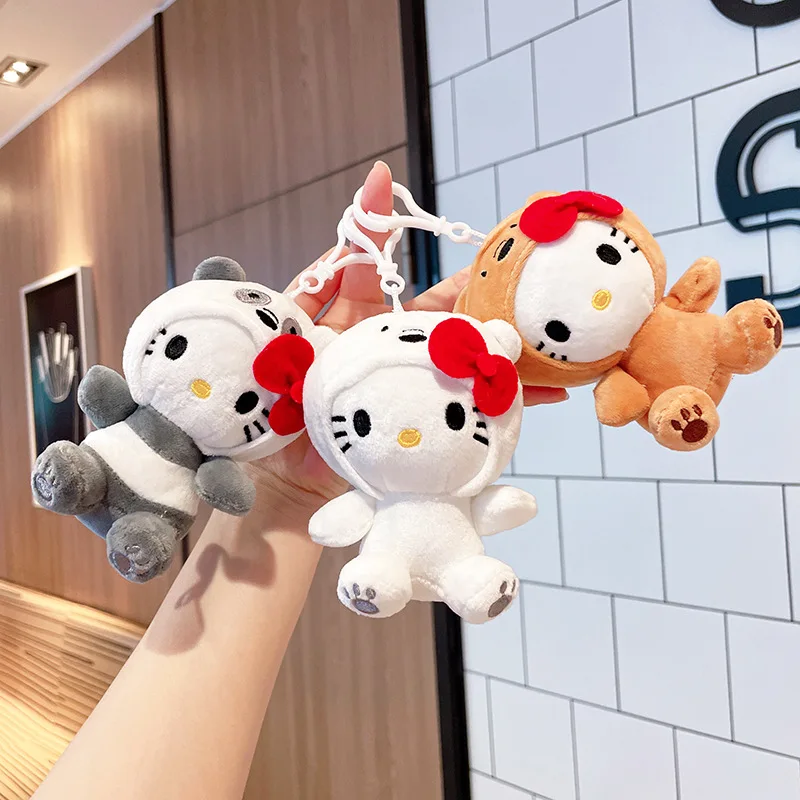 

10CM Cartoon Sanrio HelloKitty Kawaii Doll Cos Bear Cute Anime Toys Girl Room Decor Childrens Birthday Gift Toys Wholesale