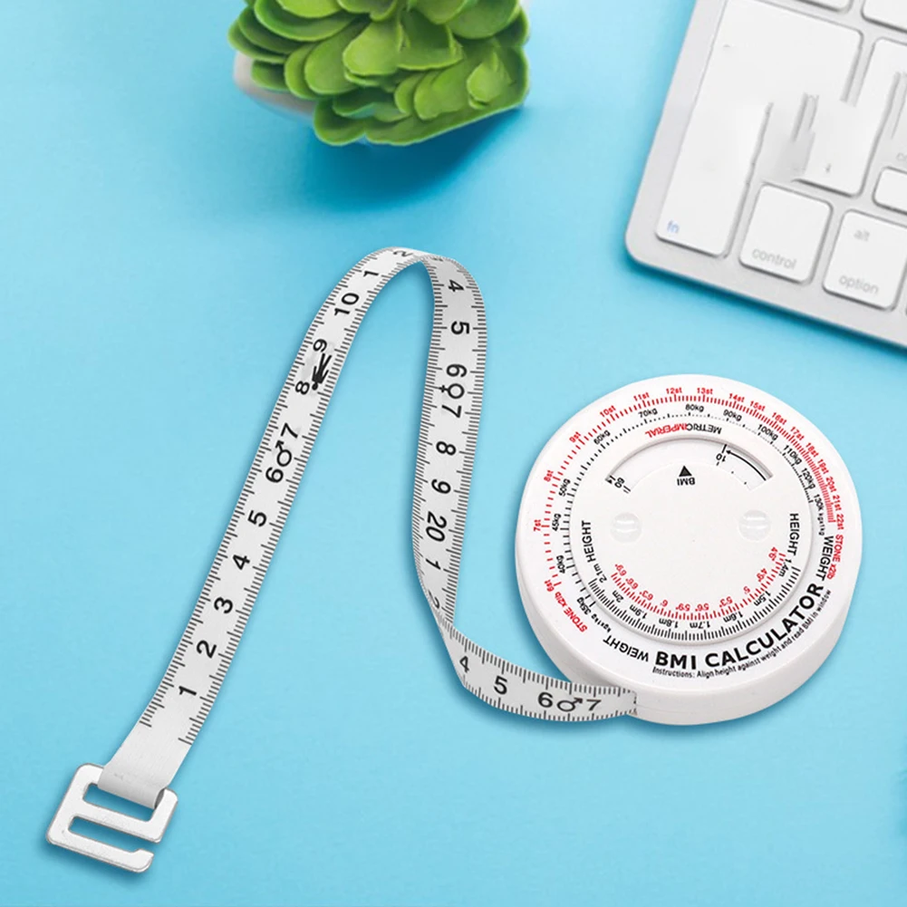 Automatic Retractable Tape Measure with Lock Feature for Measuring Waist Chest Arms Hips Thighs Calves and Other Body Parts