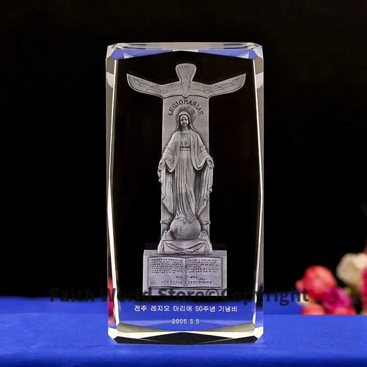 Efficacious HOME family Talisman Korea Fatima lady guadalupe The Virgin Mary Religious Figurine 3D Crystal statue -free ship