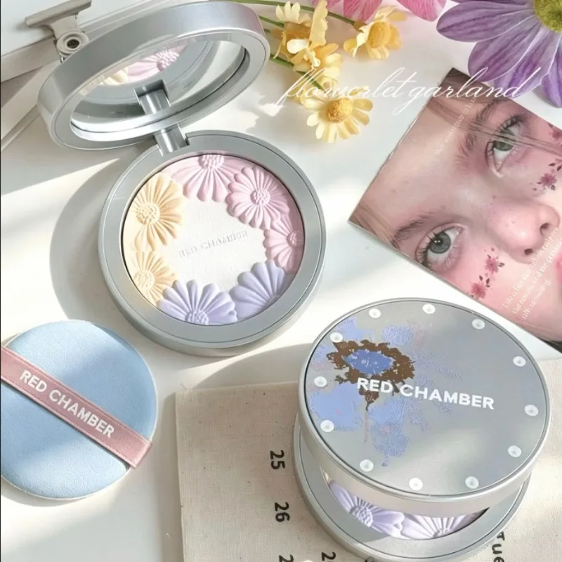 RED CHAMBER Flawless Compact Powder Oil-Control Setting Powder,Clean Beauty for Oily & Combo Skin Makeup Foundation Base