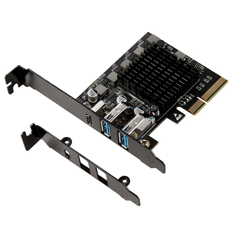 2 USB 3.2 Gen2 X2 A And 1 USB C Type-C Pcie X4 Host Controller Card 20Gbps High Speed Industrial Camera Video Capture