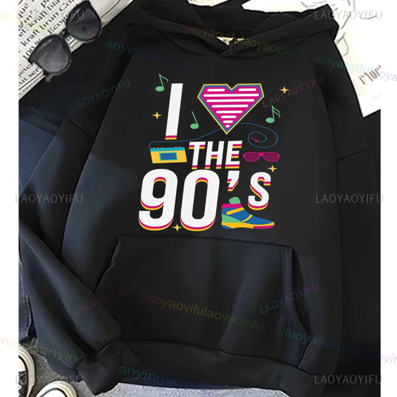 Born in The 80's But 90's Made Me Hoodie Long Sleeve Shirt Vintage Neon O- Neck Tops for Birthday Party Gift Men Women Clothing