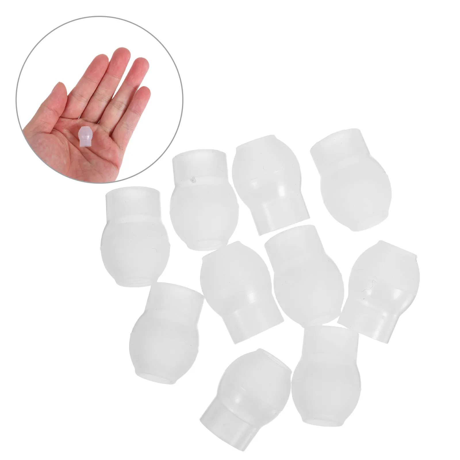 10Pcs Universal Silicone Ear Tips Stethoscope Replacement Earpieces Soft Comfortable Seal Fit Reusable for Clear Sound