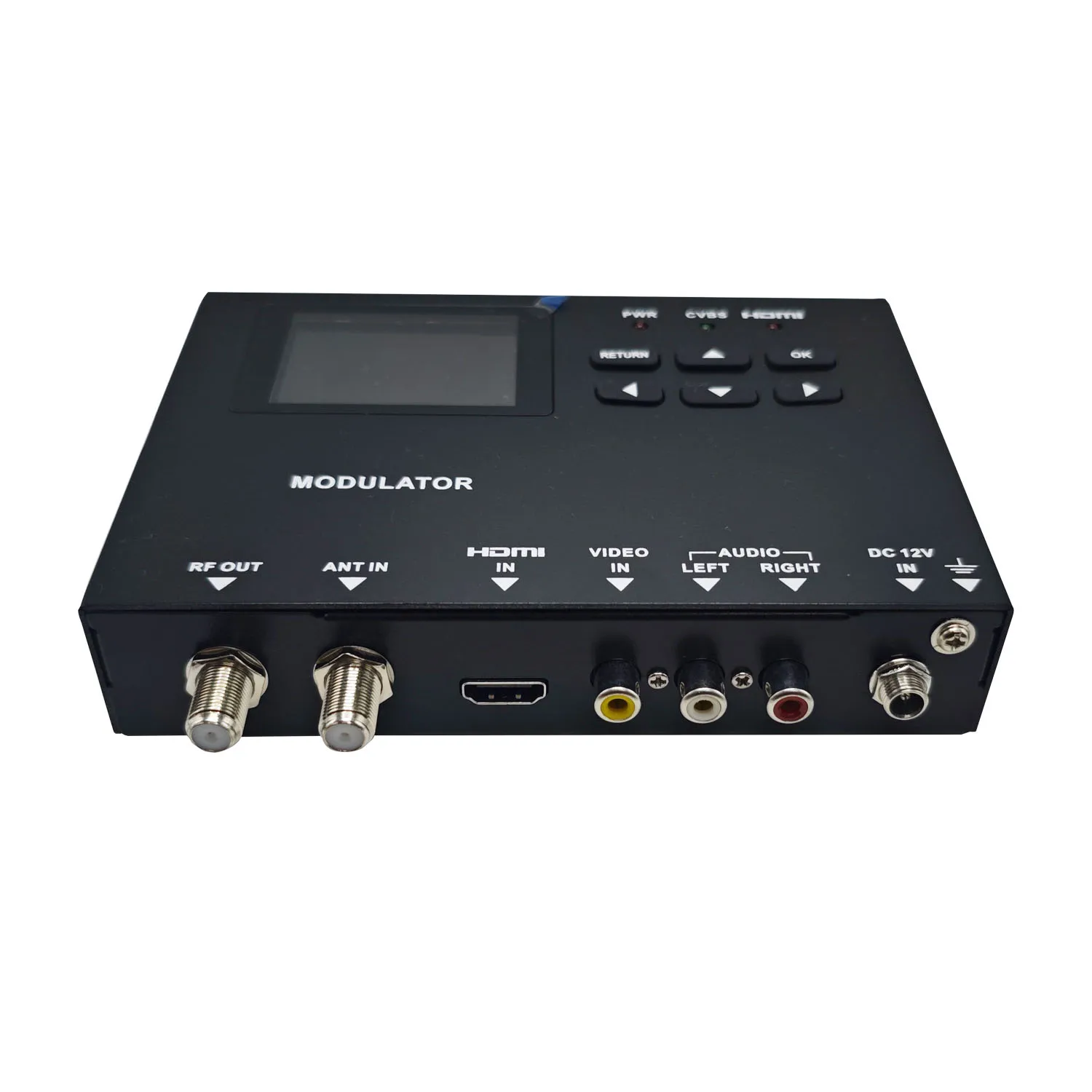 HD التشفير المغير DVB-T ATSC DVB-C ISDB-T CATV معدات النهاية الأمامية HDMI AV CVBS إلى RF المغير MPEG2