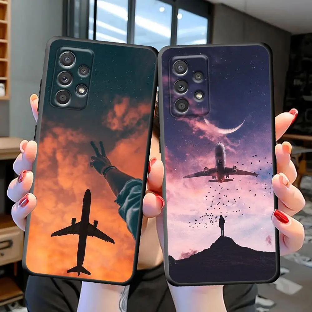 Aircraft Plane Airplane Funda Coque Case For Samsung Galaxy S23 S22 S21 S20 FE S10 S10E LITE S9 S8 PLUS ULTRA 5G Phone Case Capa