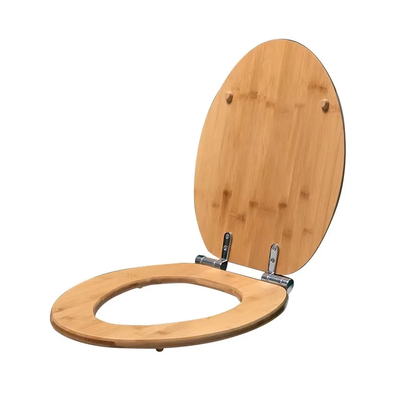 STLF Modern Design Universal Quick Release Buffering Soft Close Solid Wood Thickened Wooden Toilet Seat Cover