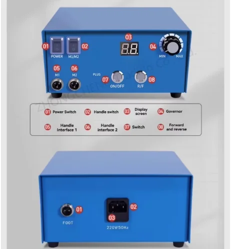 220v Polisher Tooth Engraving Machine Small Carbon-free Brush Machine Grinding Strong Gong Machine