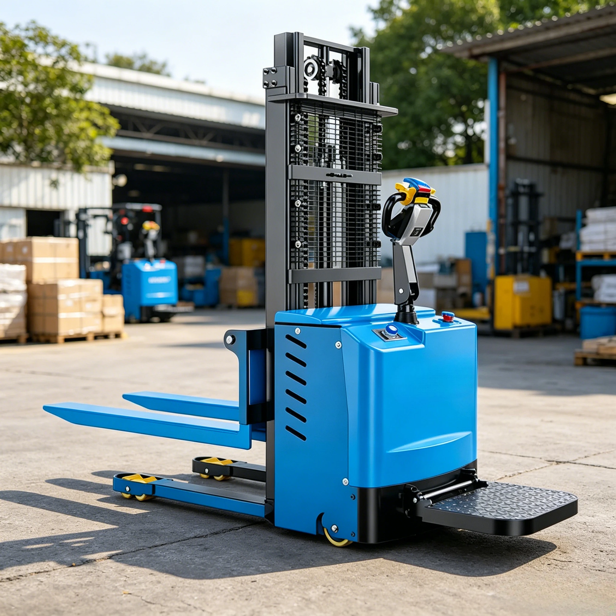 Customized 3m High Lift Electric Stacker Hot Sale Full Electric Pallet Stacker Lift Height Forklift with Factory Price