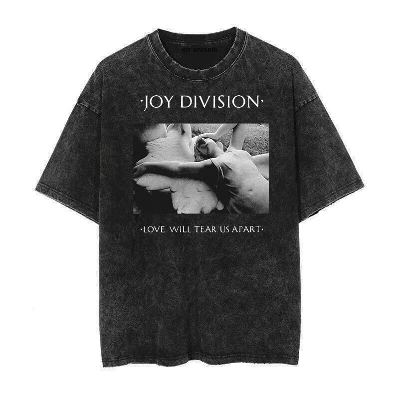 Y2k Joy Division Radio Waves Graphic Design The Band Produced Vintage Washed and Retro Batik T-shirts