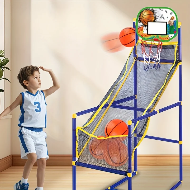 Enjoyable Arcade Basketball Game Set - Indoor/Outdoor Dual Play, Easy Setup with Pump & Balls, Ideal Holiday & Birthday Gift