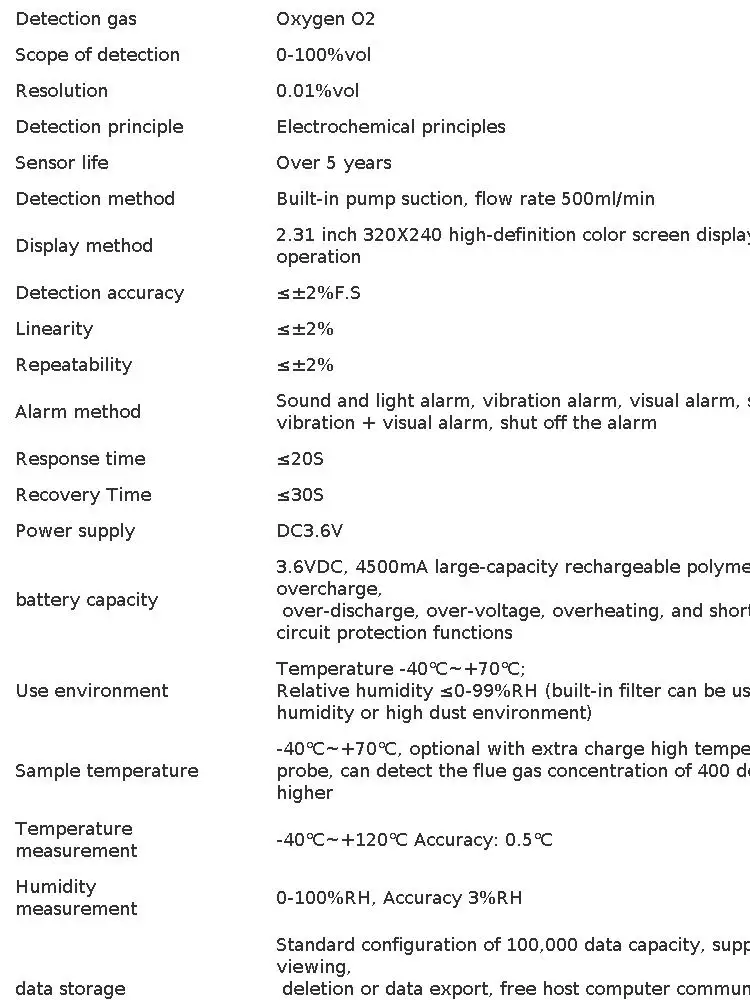 Tragbarer SKZ2050 – 4 Gastester, 3 Anzeigemodi, einstellbarer Alarm, USB-Aufladung – Detail 6
