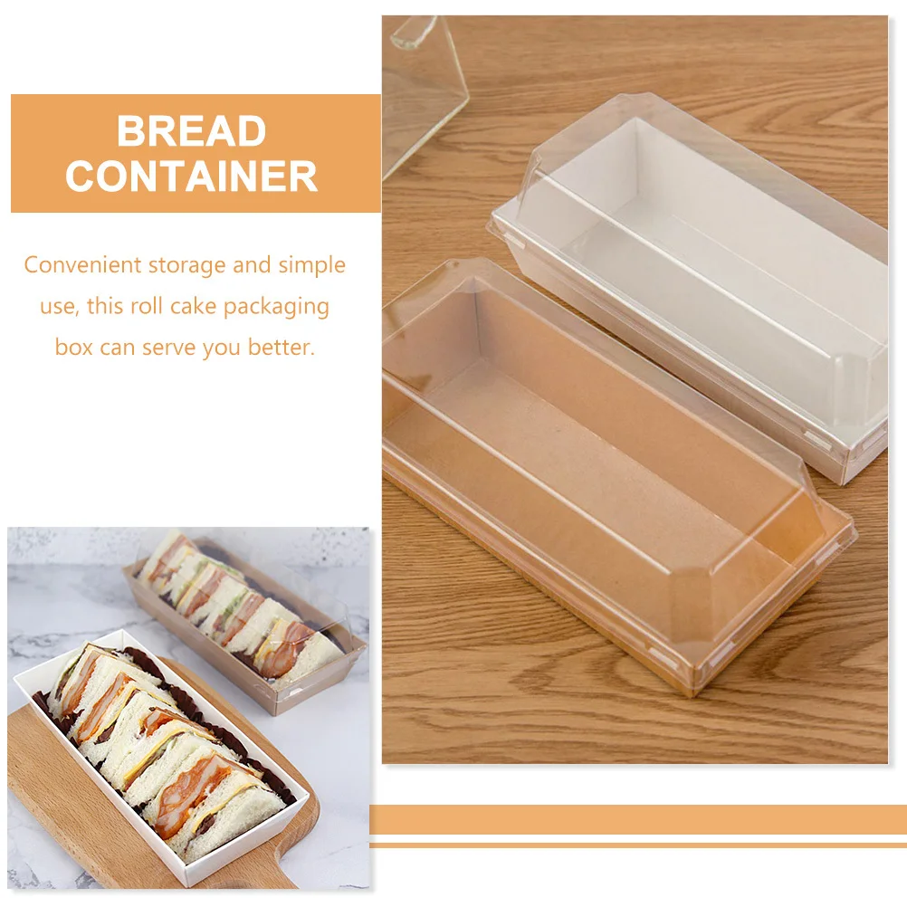 50Pcs Rolle Kuchen Boxen Dessert Verpackung Box Kuchen Tragen Box Gebäck Cookies Brot Lagerung Brot Container Cookie Boxen