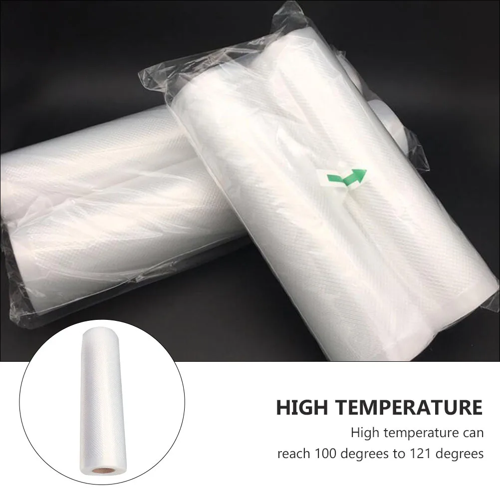 

2 Rolls Vacuum Food Bag Roll For Home Restaurant Food Grade Safe Material No Smell Microwave Freezer Use 100°C To -18°C Moisture