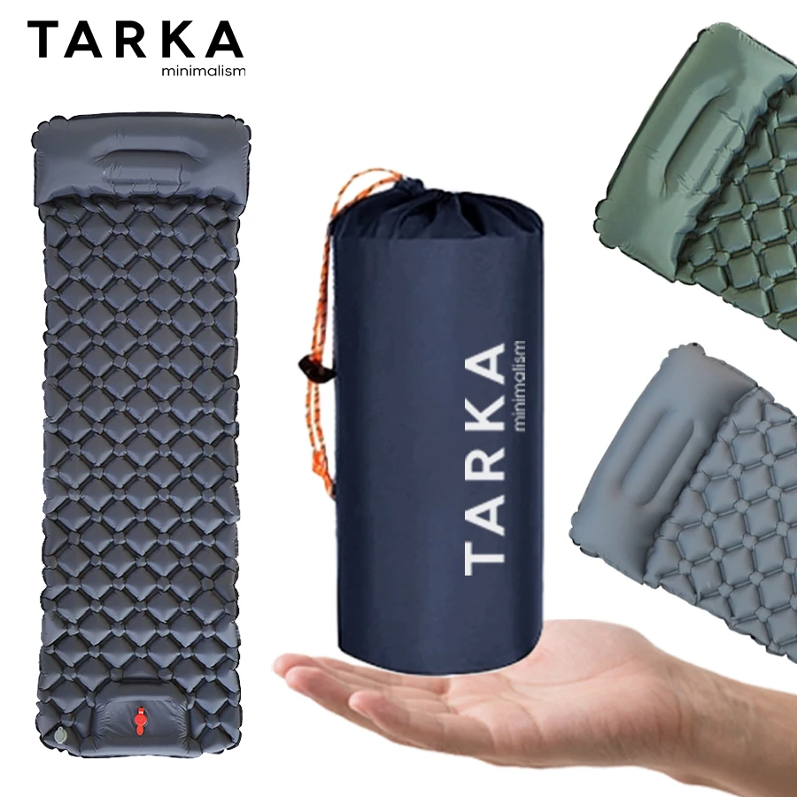 TARKA Inflatable Air Mattress Sleeping Pads Camping Self Inflating Mat With Pillow Air Cushion Upgraded Tent Self-Inflating Bed