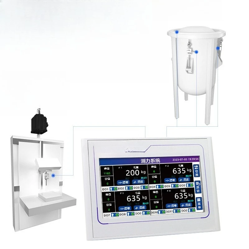 four-channel multi-channel touch screen weighing force measurement display peak force value controller 485/Can communication