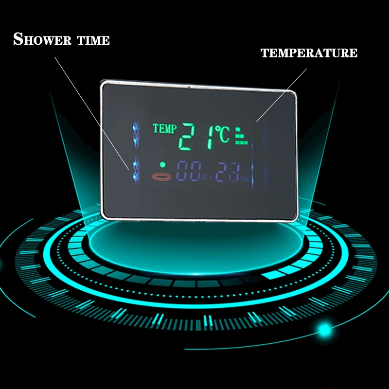 الحمام مصباح ليد المطر شلال دش لوحة صنبور تدليك الجسم الطائرات دش صنبور الفولاذ المقاوم للصدأ حوض صنبور دش العمود #2
