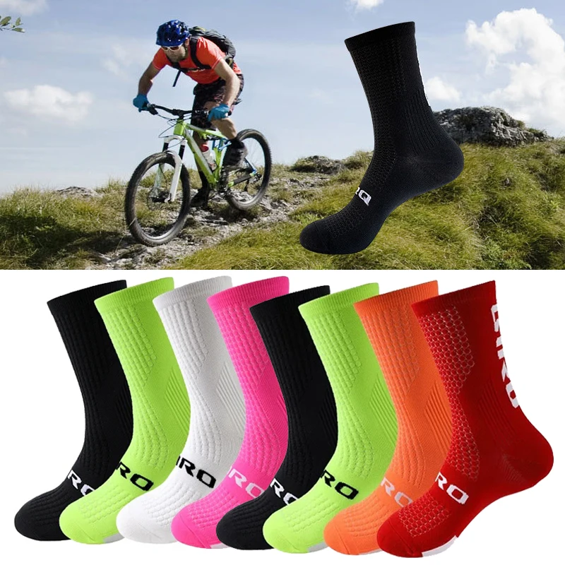 4 Pairs Cycling Socks Men's High Quality Professional Biking Sweat Absorbing Breathable Running Outdoor Cycling Competition Sock