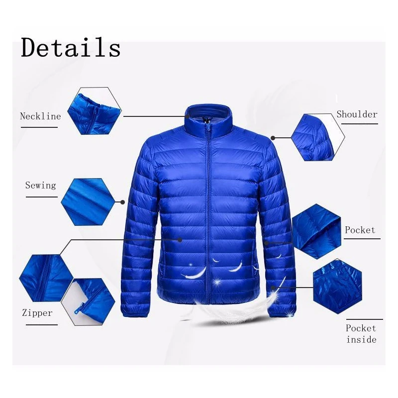 NewBang Brand Winter Men\'s Down Jacket Ultra Light Down Jacket Men Windbreaker Feather Jacket Man Lightweight Portable Warm Coat