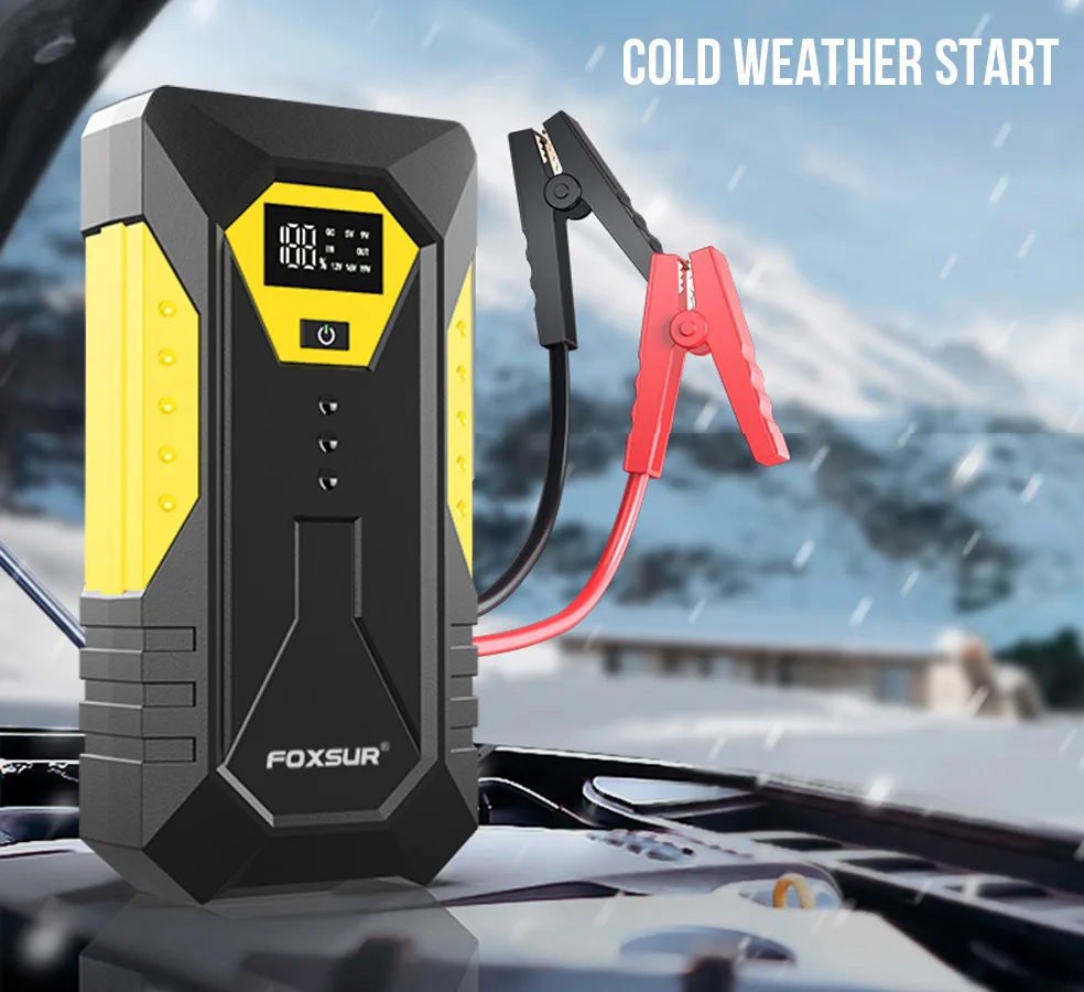Car Emergency Jump Starter Power Supply Connected Battery Portable Starter for Vehicle Multi-Functional