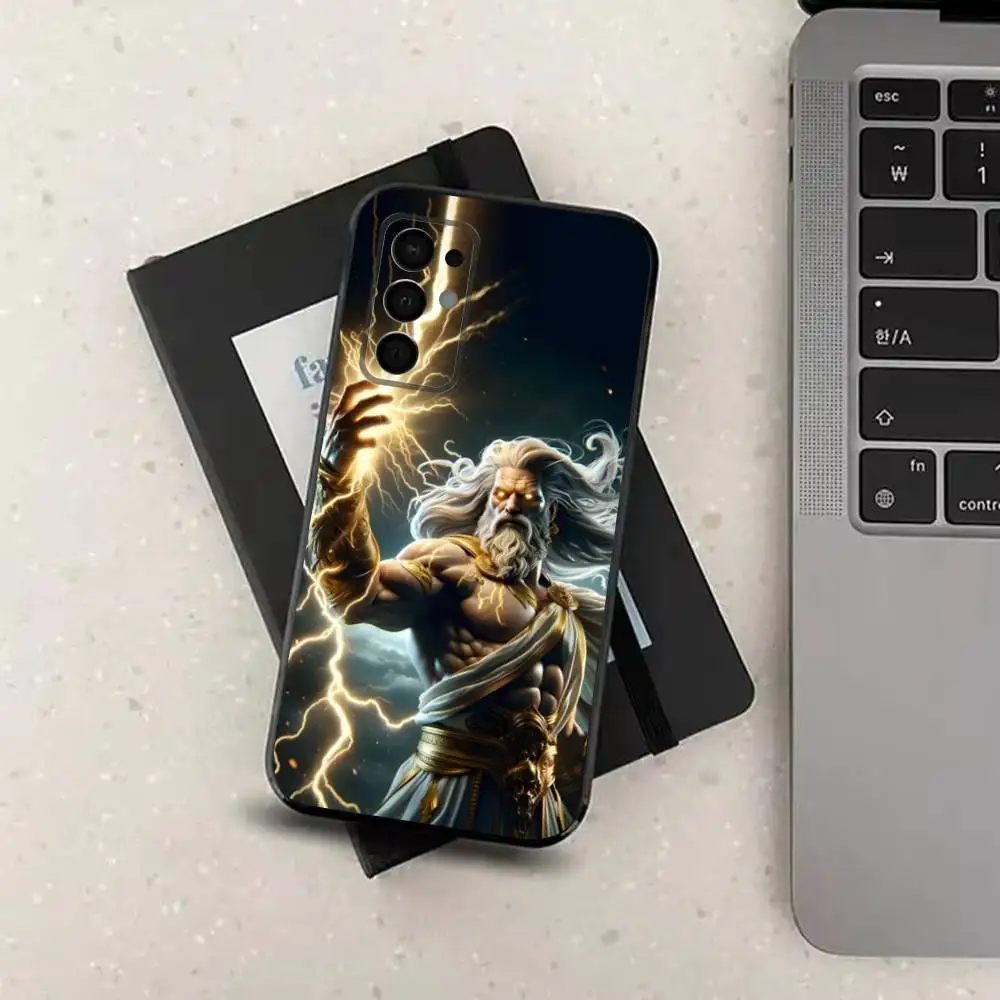 Coque de téléphone Zeus de la mythologie grecque, étui noir pour Samsung Galaxy A91,A80,A73,A72,A53A52,A32,A31A22,A21s,A20,