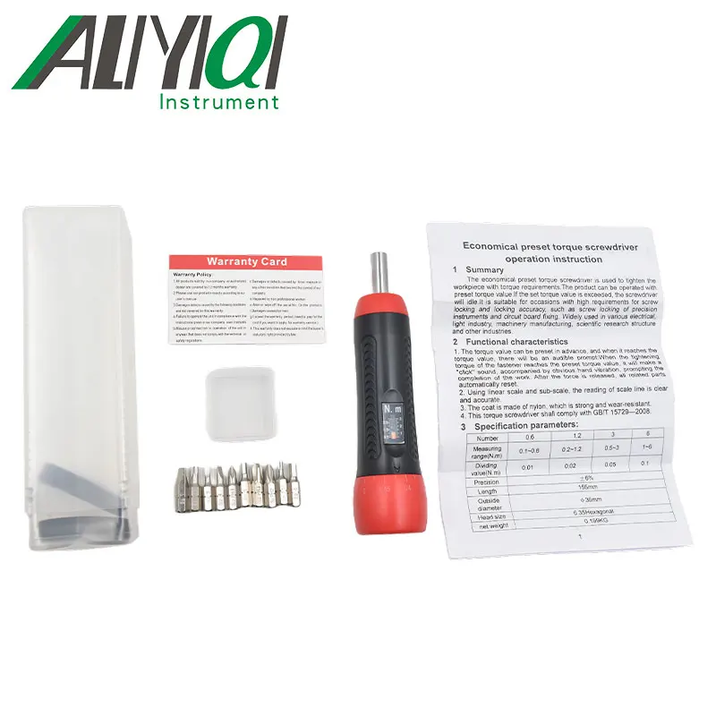 Aliyiqi chave de fenda de torque predefinida portátil 1/4 ''unidade de precisão ajustável ferramentas de chave de torque reparo de eletrodomésticos