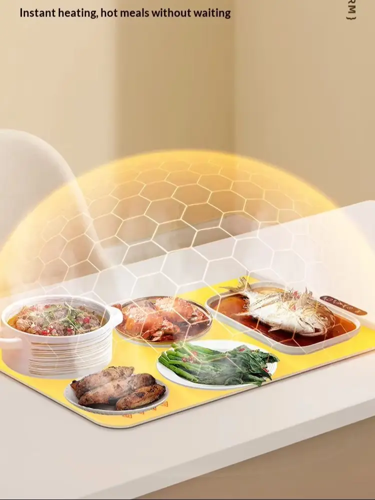 

Foldable Silicone Food Heating Pad Digital Display Constant Temperature Thermal Insulation Mat