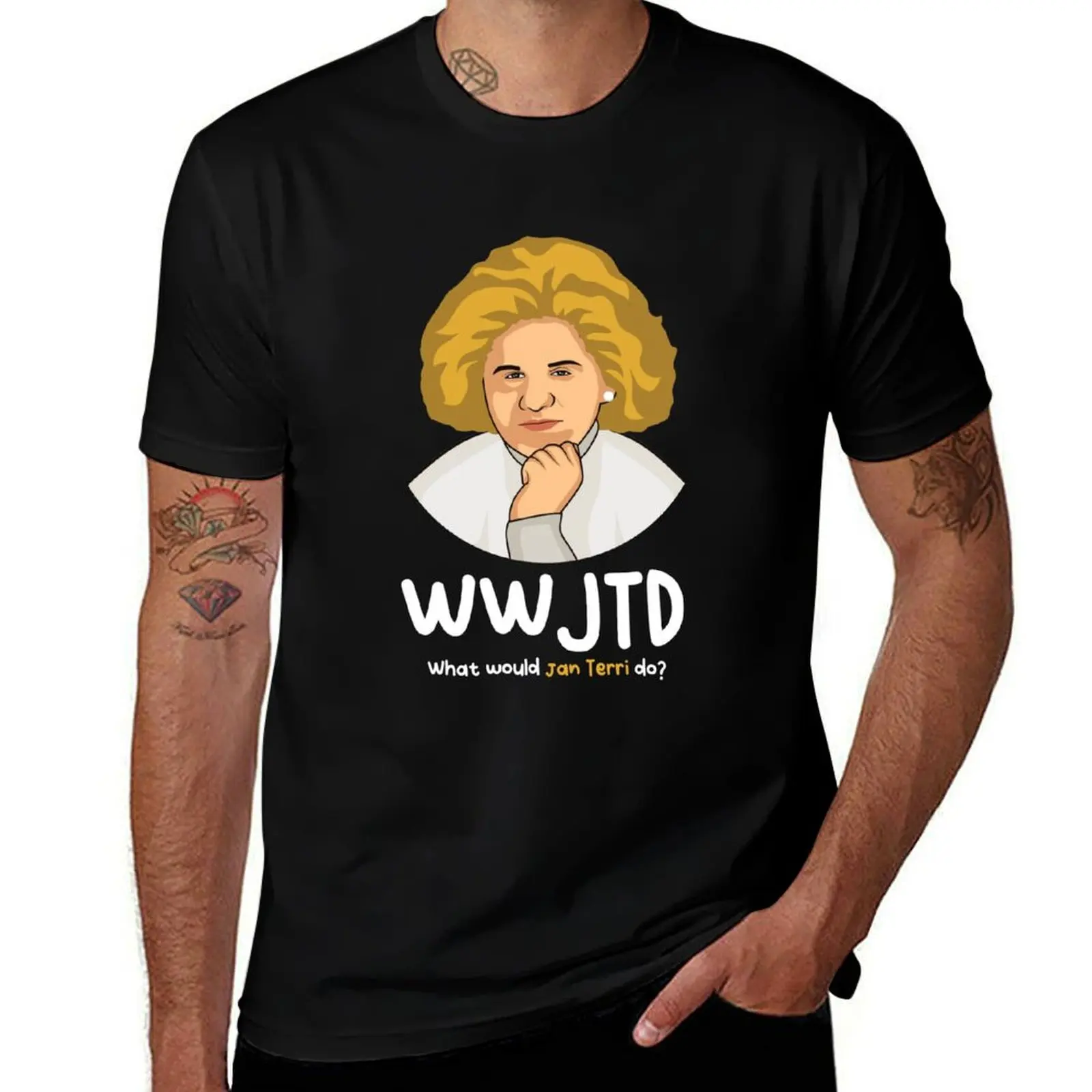 

WWJTD T-Shirt t shirts for man pack white funny t shirts dark humor t shirts for man graphic tees T-Shirt