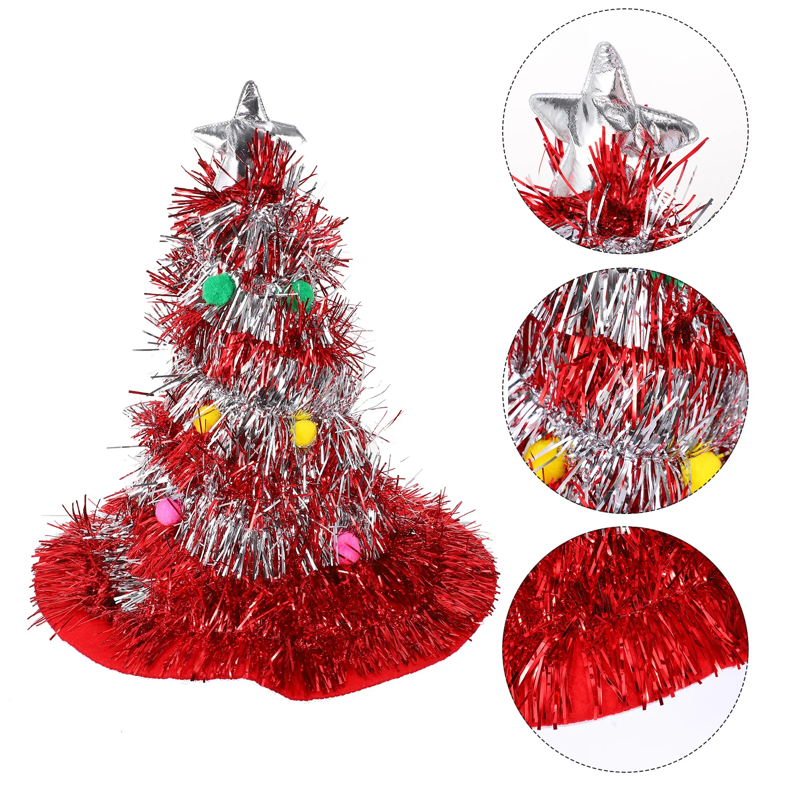 

Santa Hat Nonwovens Xmas Flashing Christmas Party Hats for Tree Shape Decorative Non-woven Fabric Shaped