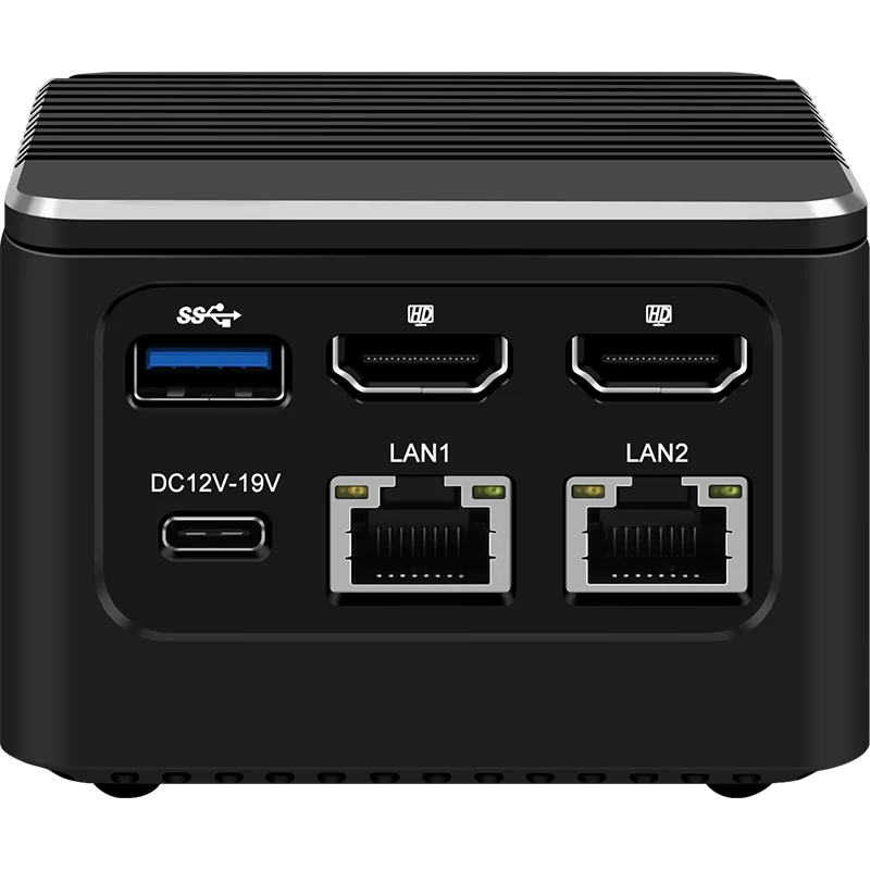 Mini PC 12th Gen Alder Lake N100 N200 N305 2*Intel 2.5G LAN LPDDR5 M.2 Soft Router Computer NVMe WIFI6 2*HD Type-C 3 Dispalys